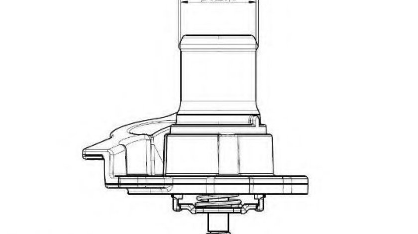 Termostat,lichid racire IVECO DAILY VI platou / sasiu (2014 - 2016) WAHLER 410937.82D piesa NOUA