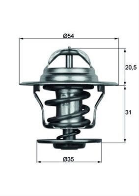 Termostat,lichid Racire Mahle Original Vag TX 15 84D