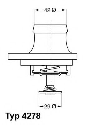 Termostat,lichid racire MERCEDES E-CLASS Combi (S210) (1996 - 2003) WAHLER 4278.80D piesa NOUA