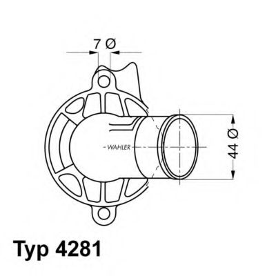 Termostat,lichid racire MERCEDES E-CLASS T-Model (S211) (2003 - 2009) WAHLER 4281.87D piesa NOUA