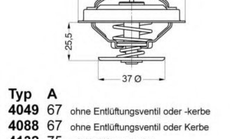 Termostat,lichid racire MERCEDES G-CLASS (W460) (1979 - 1993) WAHLER 4049.80D piesa NOUA