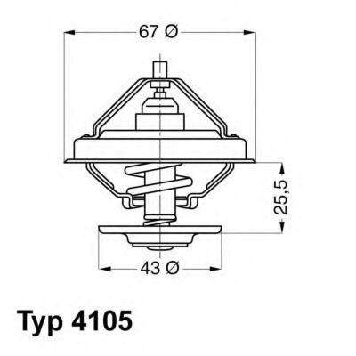 Termostat,lichid racire MERCEDES VARIO cabina cu motor (1996 - 2016) WAHLER 4105.83D piesa NOUA