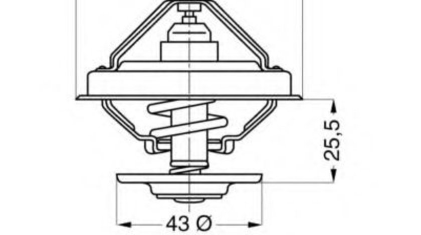 Termostat,lichid racire MERCEDES VARIO autobasculanta (1996 - 2016) WAHLER 4105.83D piesa NOUA