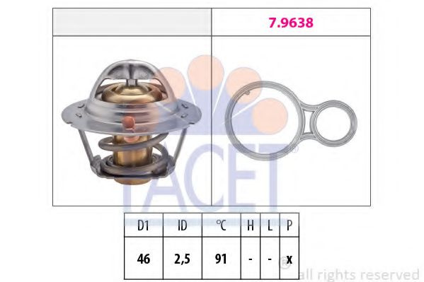 Termostat,lichid racire MINI MINI (R50, R53) (2001 - 2006) FACET 7.8524 piesa NOUA