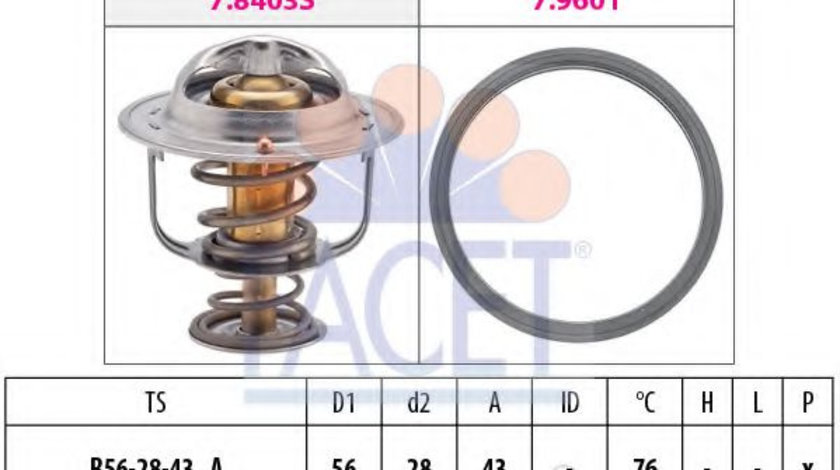 Termostat,lichid racire MITSUBISHI COLT V (CJ, CP) (1995 - 2003) FACET 7.8403 piesa NOUA