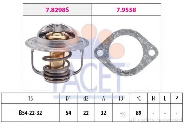 Termostat,lichid racire OPEL ASTRA H (L48) (2004 - 2016) FACET 7.8298 piesa NOUA
