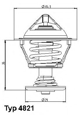 Termostat,lichid racire PEUGEOT 106 I (1A, 1C) (1991 - 1996) WAHLER 4821.89D piesa NOUA