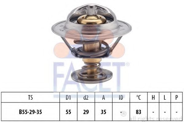 Termostat,lichid racire PEUGEOT 307 (3A/C) (2000 - 2016) FACET 7.8323S piesa NOUA