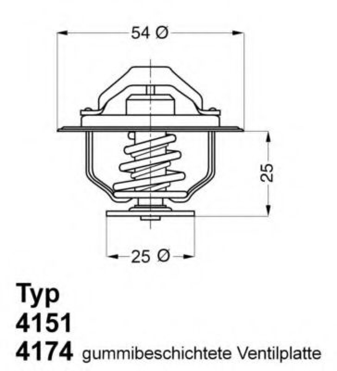 Termostat,lichid racire RENAULT MASTER I platou / sasiu (P) (1980 - 1998) WAHLER 4174.79D piesa NOUA