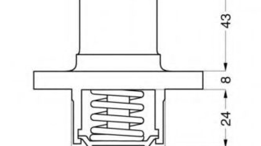 Termostat,lichid racire RENAULT TWINGO I (C06) (1993 - 2012) WAHLER 3174.89D piesa NOUA