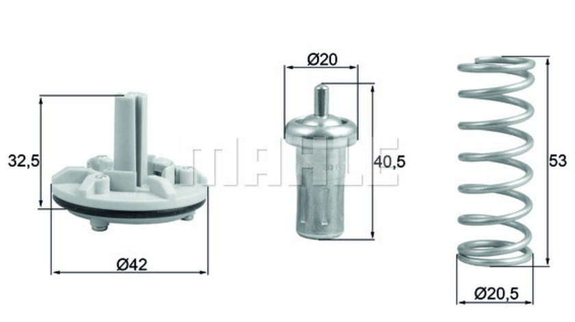 Termostat,lichid racire SEAT ALHAMBRA (710, 711) MAHLE TX 183 80D