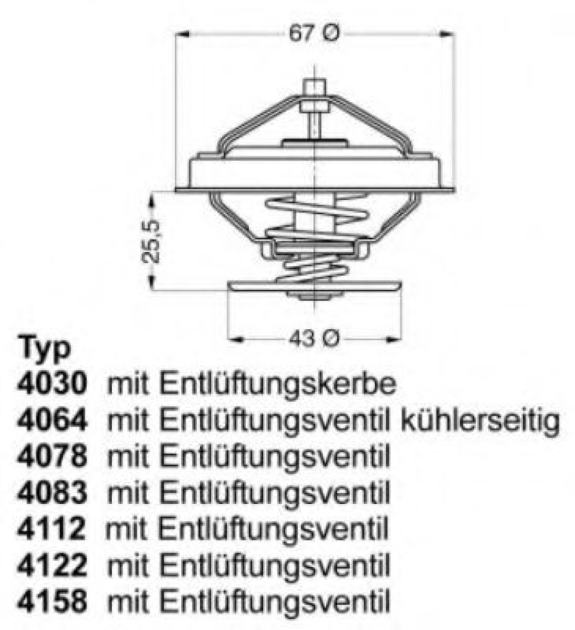 Termostat,lichid racire SSANGYONG MUSSO (FJ) (1993 - 2016) WAHLER 4078.87D piesa NOUA