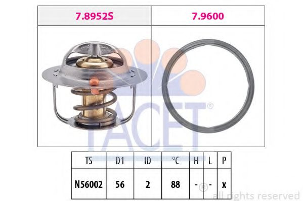 Termostat,lichid racire SUBARU LEGACY IV (BL, BP) (2003 - 2016) FACET 7.8952 piesa NOUA