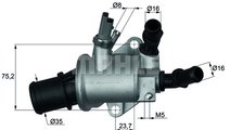 Termostat,lichid racire (TI14388 MAH) ALFA ROMEO,C...