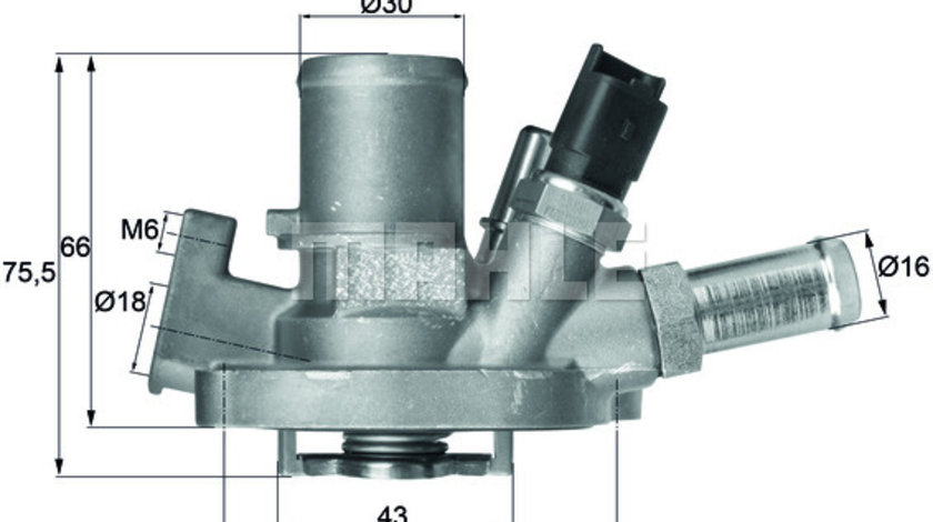 Termostat,lichid racire (TI15180 MAH) ABARTH,ALFA ROMEO,CHRYSLER,FIAT,JEEP,LANCIA