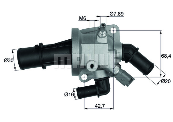 Termostat,lichid racire (TI16488 MAH) FIAT,FORD,LANCIA