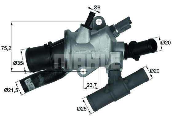 Termostat,lichid racire (TI16688 MAH) FIAT