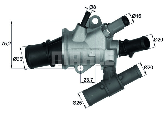Termostat,lichid racire (TI16888 MAH) FIAT