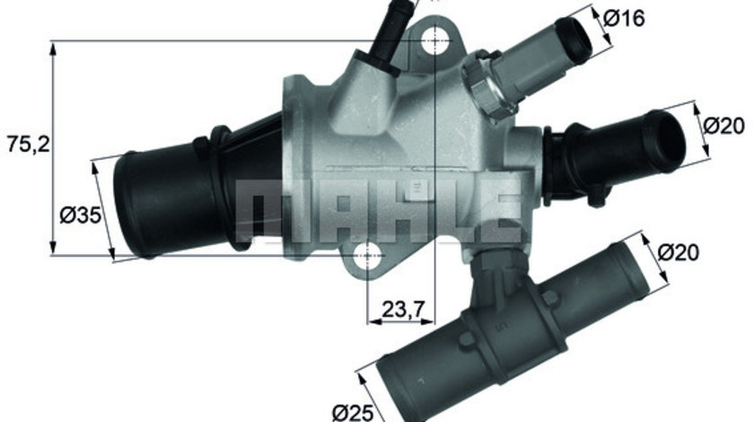 Termostat,lichid racire (TI16888 MAH) FIAT