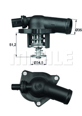 Termostat,lichid racire (TI17109 MAH) AUDI,VW