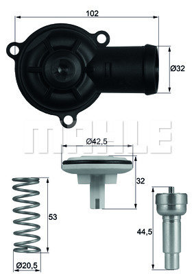 Termostat,lichid racire (TI22087D MAH) SEAT,SKODA,VW