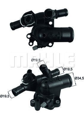 Termostat,lichid racire (TI24883 MAH) NISSAN,OPEL,RENAULT,VAUXHALL