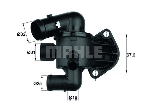 Termostat,lichid racire (TI3387 MAH) AUDI,SKODA,VW