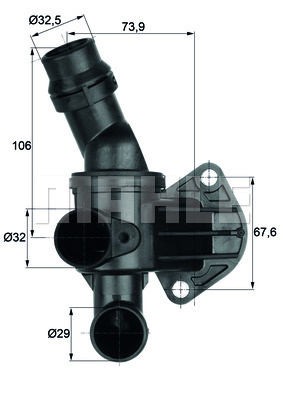 Termostat,lichid racire (TI680 MAH) AUDI,KTM,SEAT,VW