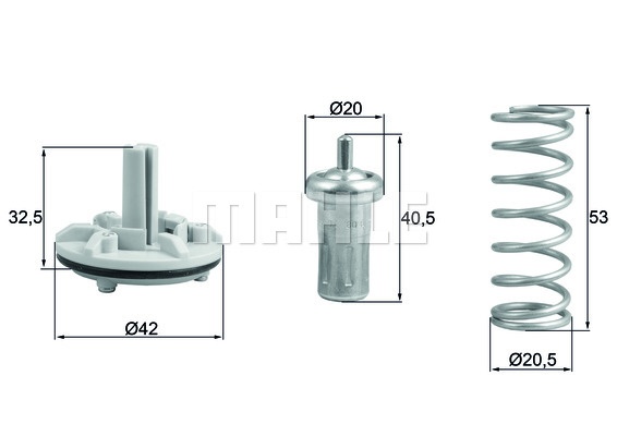 Termostat,lichid racire (TX18380D MAH) AUDI,SEAT,SKODA,VW