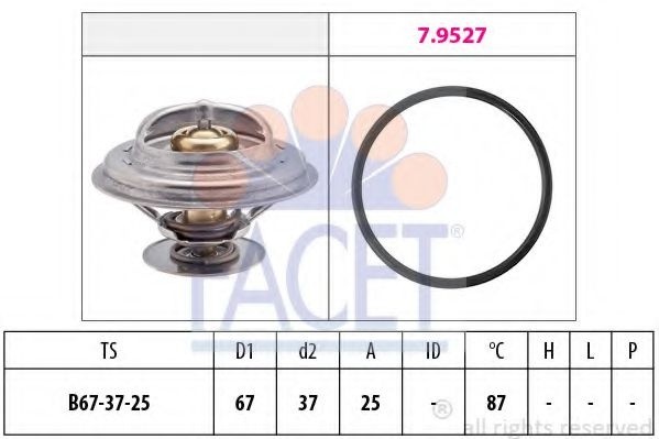 Termostat,lichid racire VOLVO S80 I (TS, XY) (1998 - 2006) FACET 7.8552 piesa NOUA
