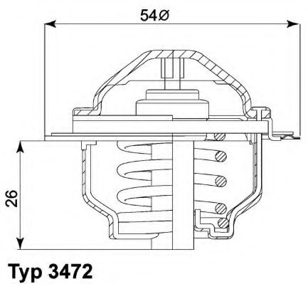 Termostat,lichid racire VW GOLF V (1K1) (2003 - 2009) WAHLER 3472.87D piesa NOUA