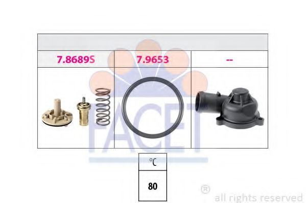 Termostat,lichid racire VW GOLF VI Cabriolet (517) (2011 - 2016) FACET 7.8689K piesa NOUA
