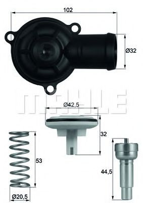 Termostat,lichid racire VW JETTA III (1K2) (2005 - 2010) MAHLE ORIGINAL TI 220 87D piesa NOUA