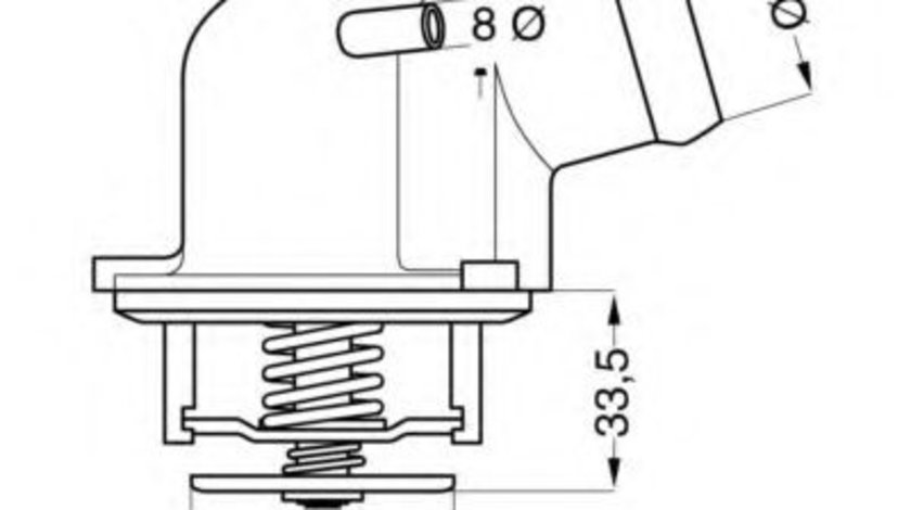 Termostat,lichid racire VW LT II caroserie (2DA, 2DD, 2DH) (1996 - 2006) WAHLER 4275.87D piesa NOUA