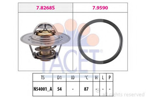 Termostat,lichid racire VW NEW BEETLE (9C1, 1C1) (1998 - 2010) FACET 7.8268 piesa NOUA