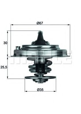Termostat,lichid racire VW PASSAT (3B3) (2000 - 2005) MAHLE ORIGINAL TX 30 87D piesa NOUA