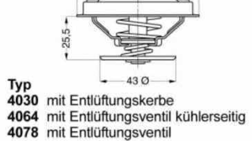 Termostat MERCEDES-BENZ S-CLASS W108 W109 WAHLER 4078.87D
