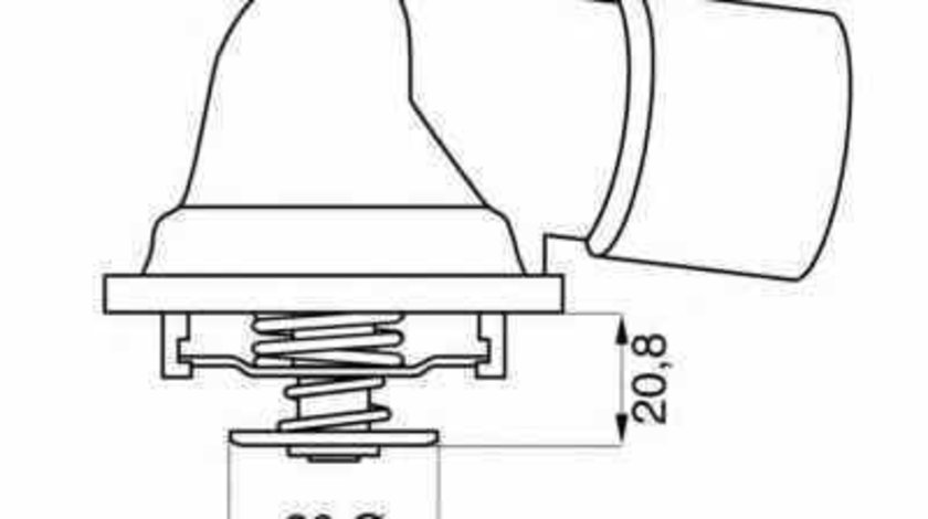 Termostat OPEL CALIBRA A 85 WAHLER 4175.92D