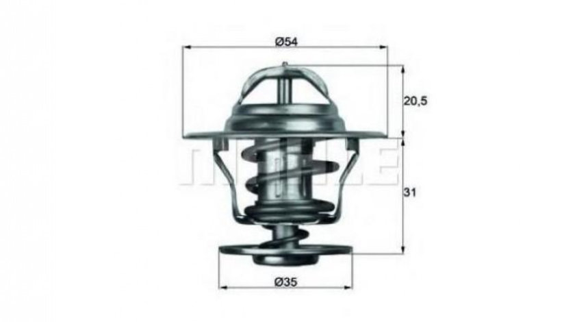 Termostat Volkswagen VW TRANSPORTER Mk V caroserie (7HA, 7HH, 7EA, 7EH) 2003-2016 #2 026121113