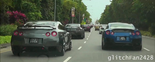 Teroare in Singapore: Peste 30 de Nissan-uri GT-R iau cu asalt strazile!