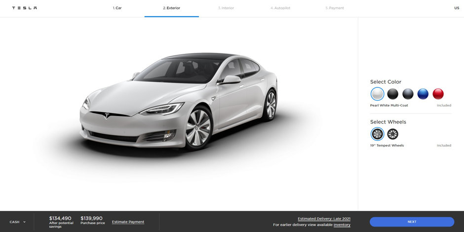 Tesla Model S Plaid - Configurator