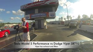 Tesla Model S versus Dodge Viper SRT10