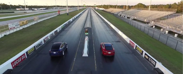 Tesla Model X vs Tesla Model S. Sau cand sotia isi invita barbatul la... o cursa de drag