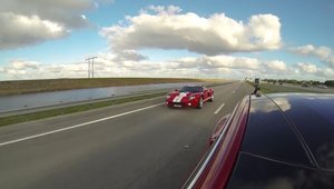 Tesla P90D si Ford GT incing autostrada cu doua curse ilegale