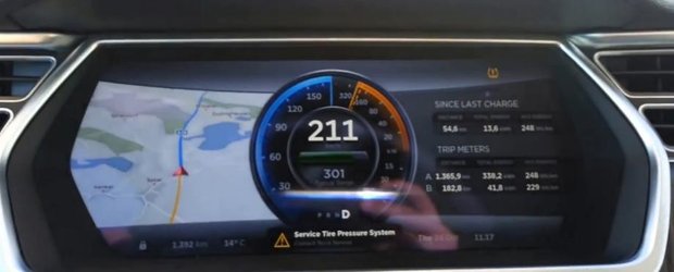 Tesla S si viteza de top atinsa pe autostrada in Germania