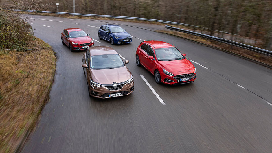 Test comparativ Renault Megane, Hyundai i30, Seat Leon, Toyota Corolla