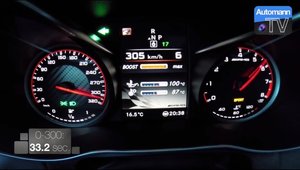 Test de acceleratie: 0 - 305 km/h la bordul unui Mercedes C-Class de 612 CP