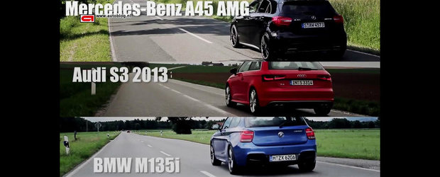 Test de acceleratie: Audi S3 vs BMW M135i vs Mercedes A45 AMG