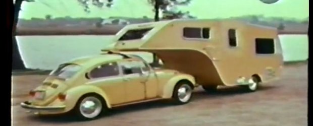 Test Drive cu cel mai tare Camper din lume in 1974: VW Beetle cu remorca