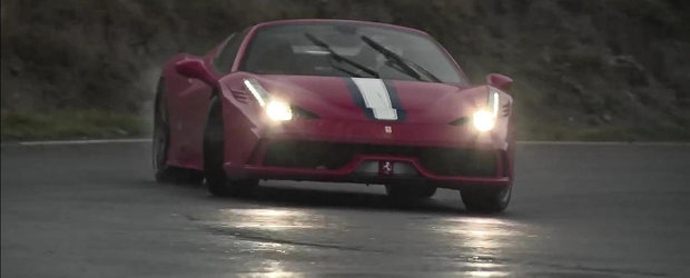 Test pe ploaie cu cel mai puternic Ferrari spider din istorie